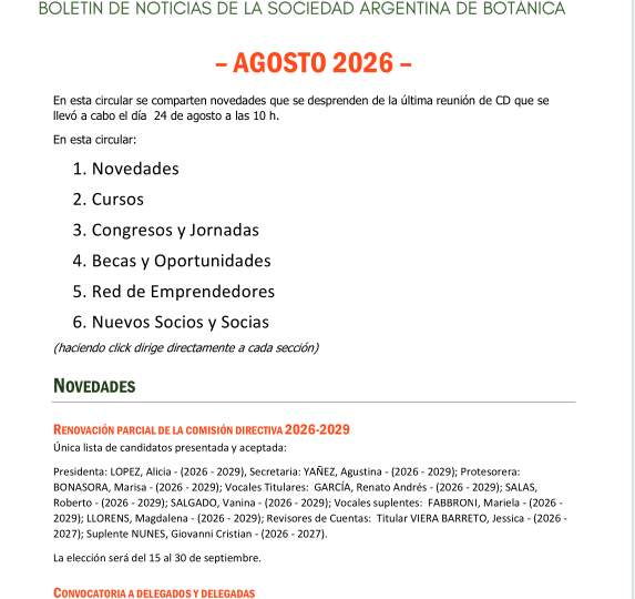 Circular SAB Agosto 2026